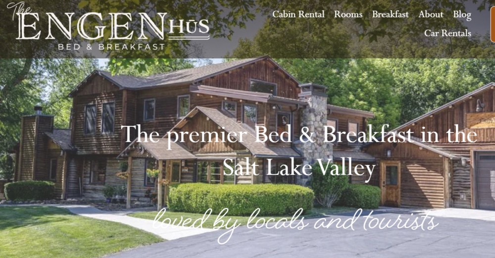 Utah bed and breakfast inn for sale - Famous Engen Hus Bed and Breakfast
